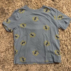 Old Navy Light Blue T-Shirt with Sun Pattern